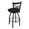 Holland Bar Stool Co 30" Swivel Bar Stool, Black Wrinkle, Canter Espresso Seat 82030BW003 - alternate 3
